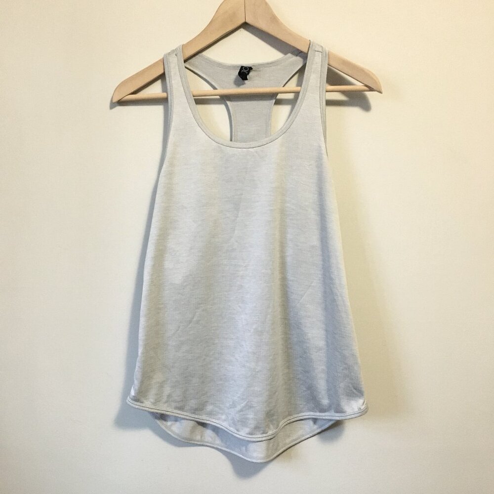 Cotton On Body Silvery Grey Racerback Tank Top Small Metallic Shimmer